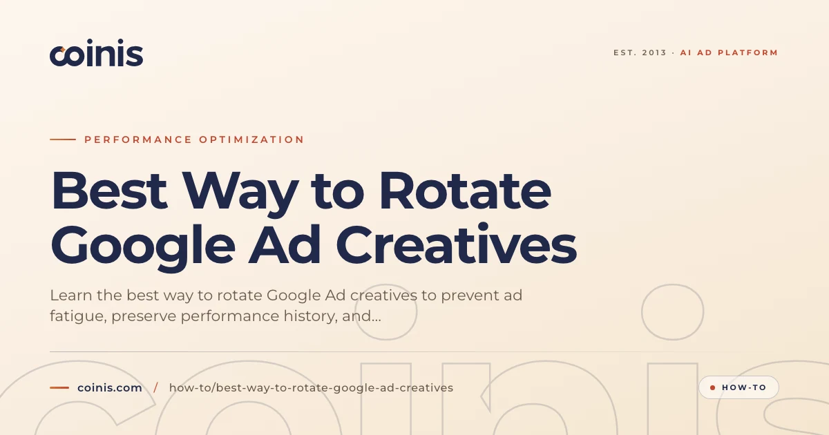 Best Way to Rotate Google Ad Creatives | Coinis