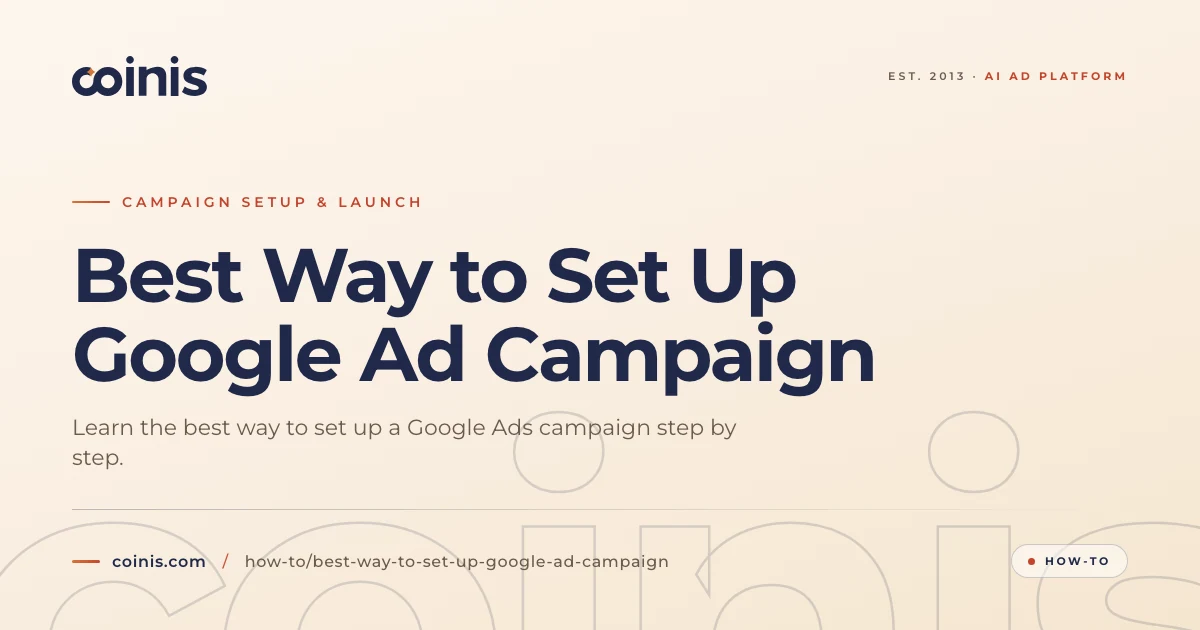 Best Way to Set Up Google Ad Campaign | Coinis