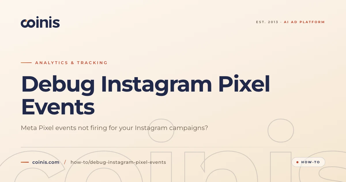 Debug Instagram Pixel Events | Coinis