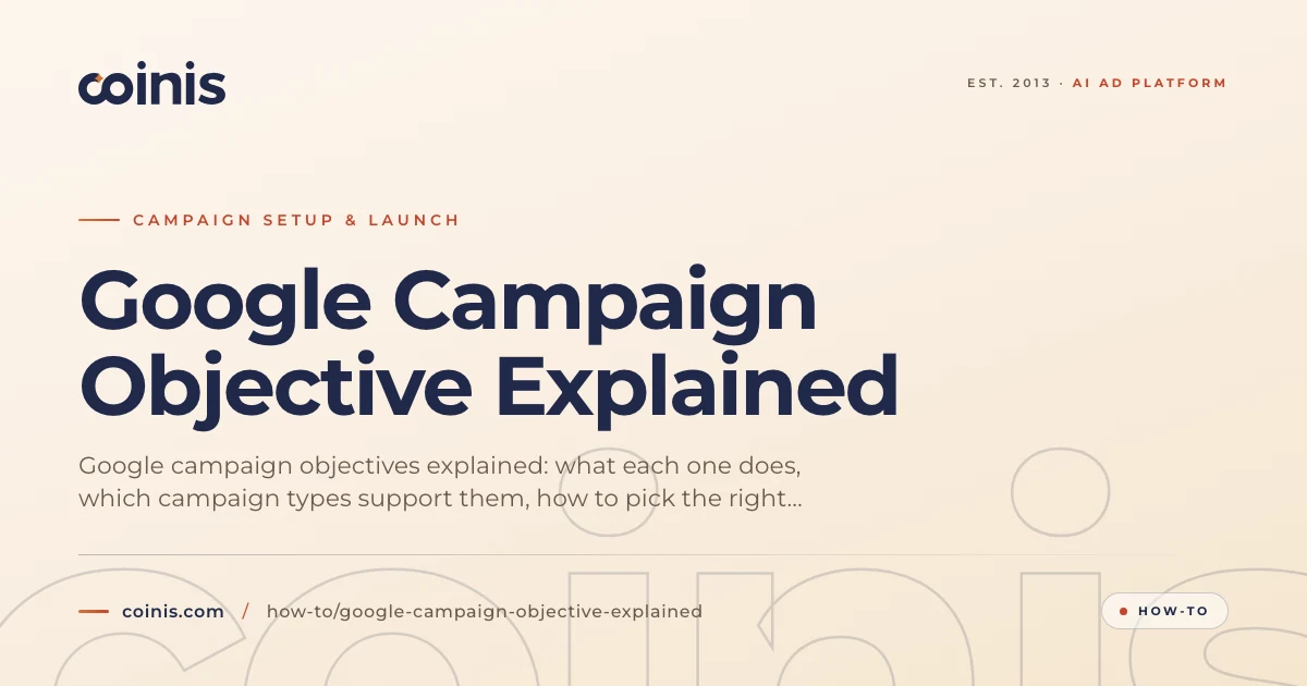 Google Campaign Objective Explained | Coinis