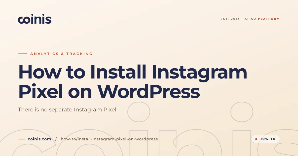 How to Install Instagram Pixel on WordPress | Coinis