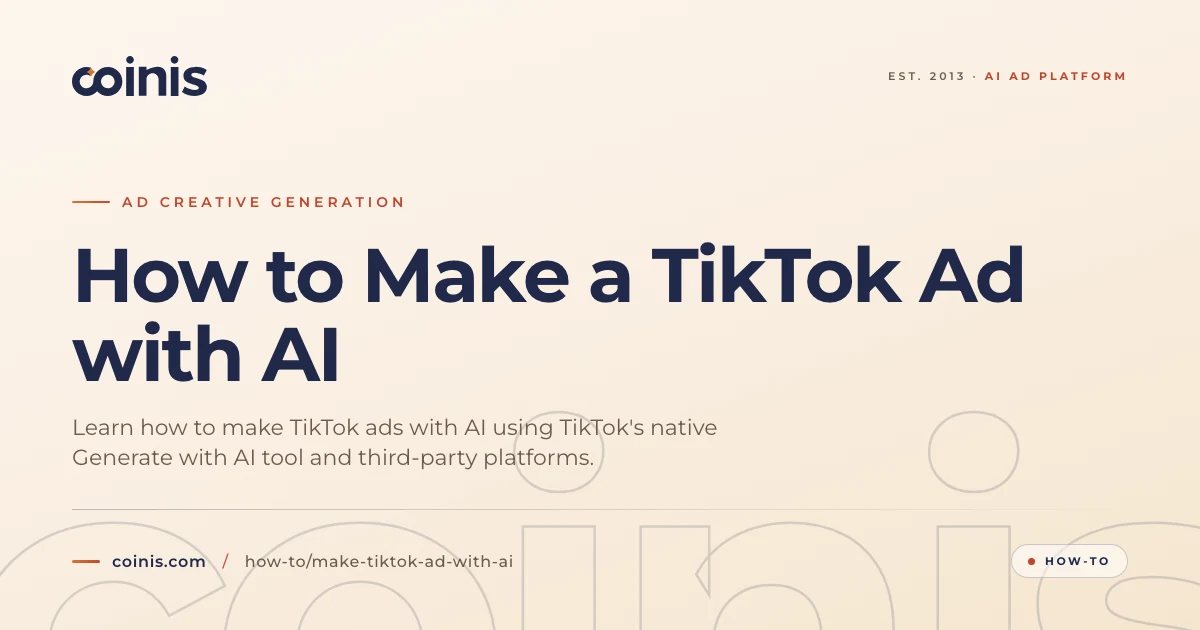 How to Make a TikTok Ad with AI | Coinis
