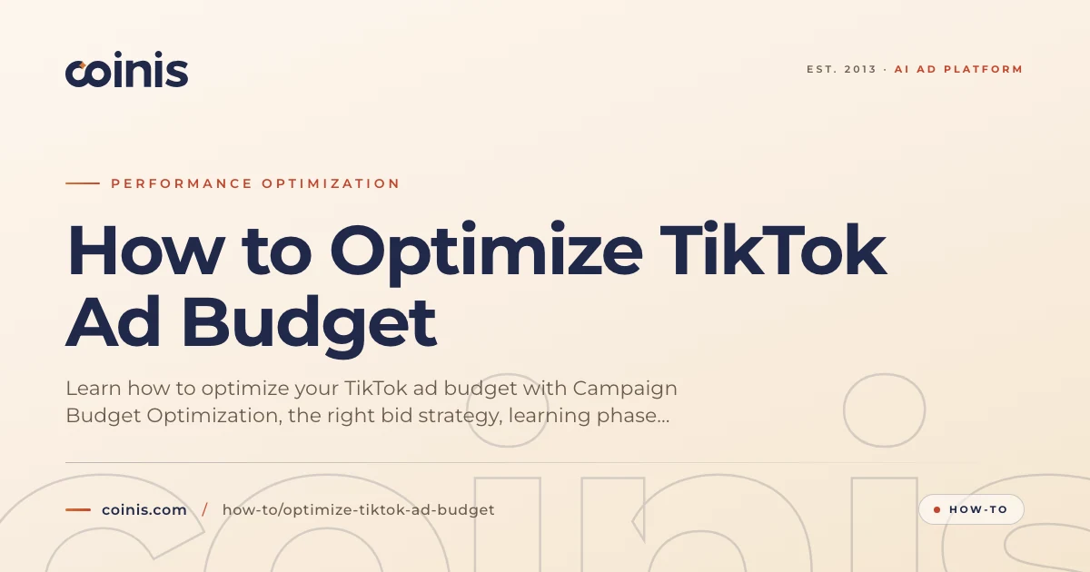 How to Optimize TikTok Ad Budget | Coinis
