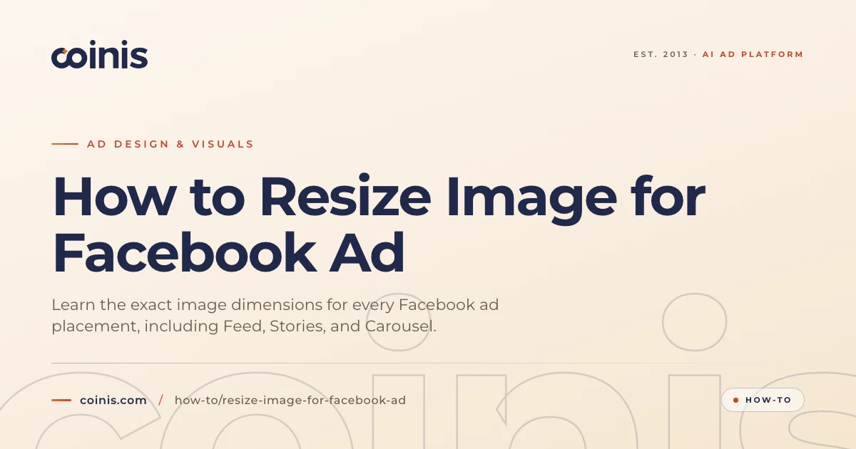 How to Resize Image for Facebook Ad | Coinis