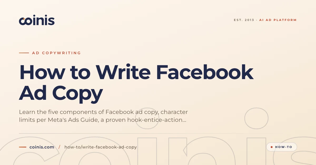 How to Write Facebook Ad Copy | Coinis
