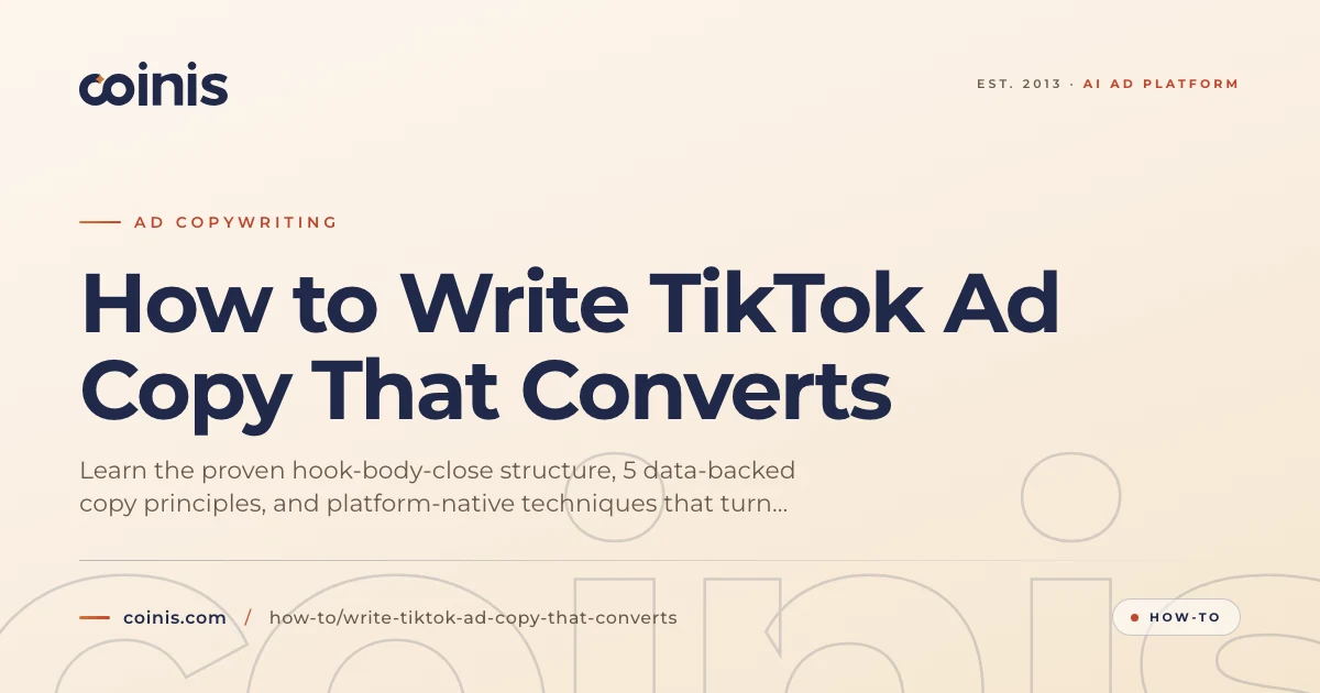 How to Write TikTok Ad Copy That Converts | Coinis
