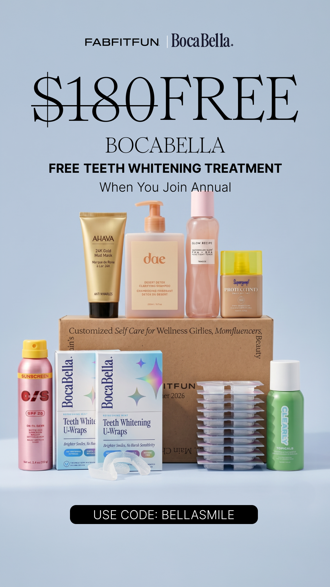 Subscriptions Facebook ad example 41: Your Whitest Smile Is Free