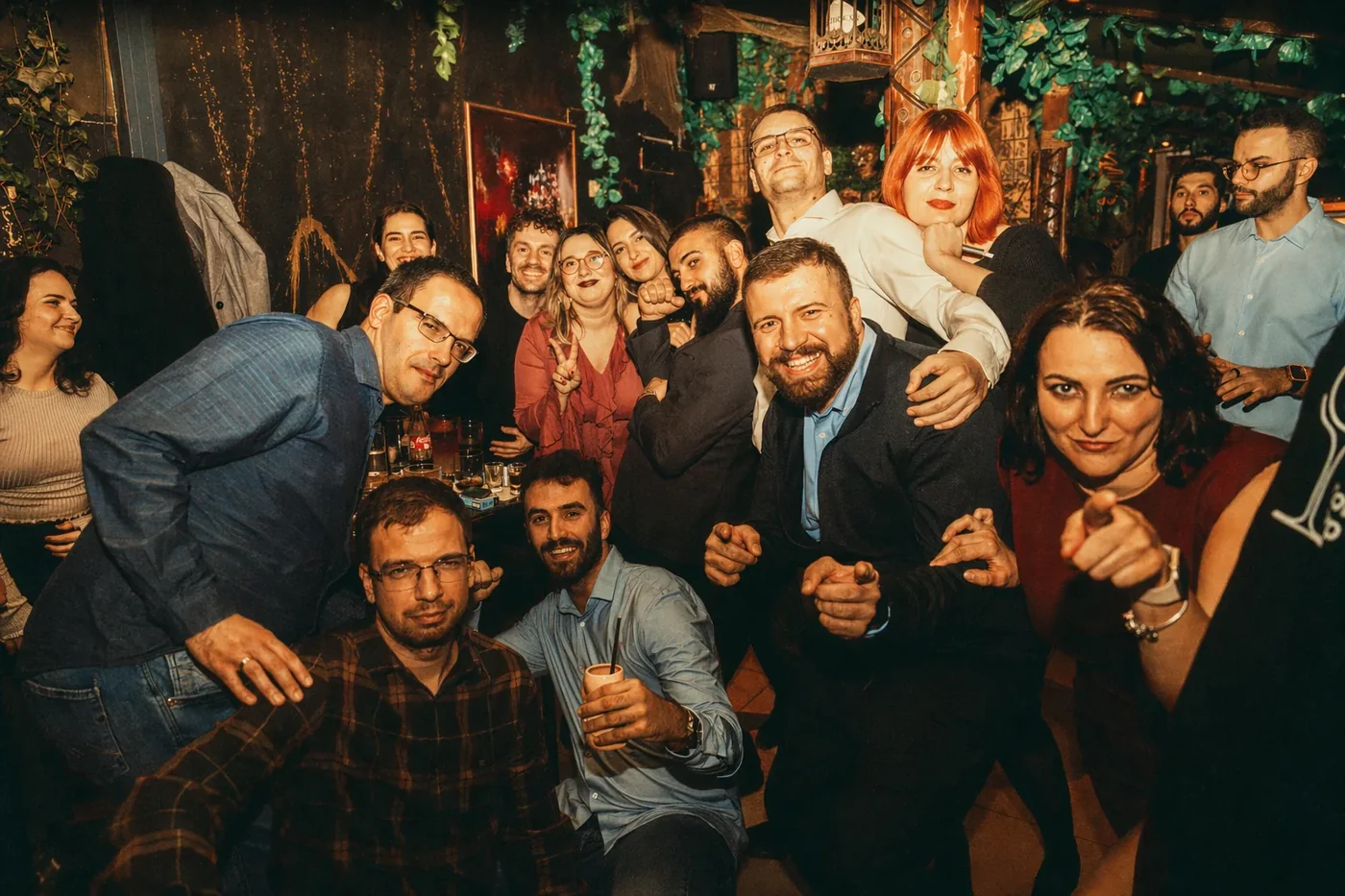 Coinis team celebrating together at a company-wide party