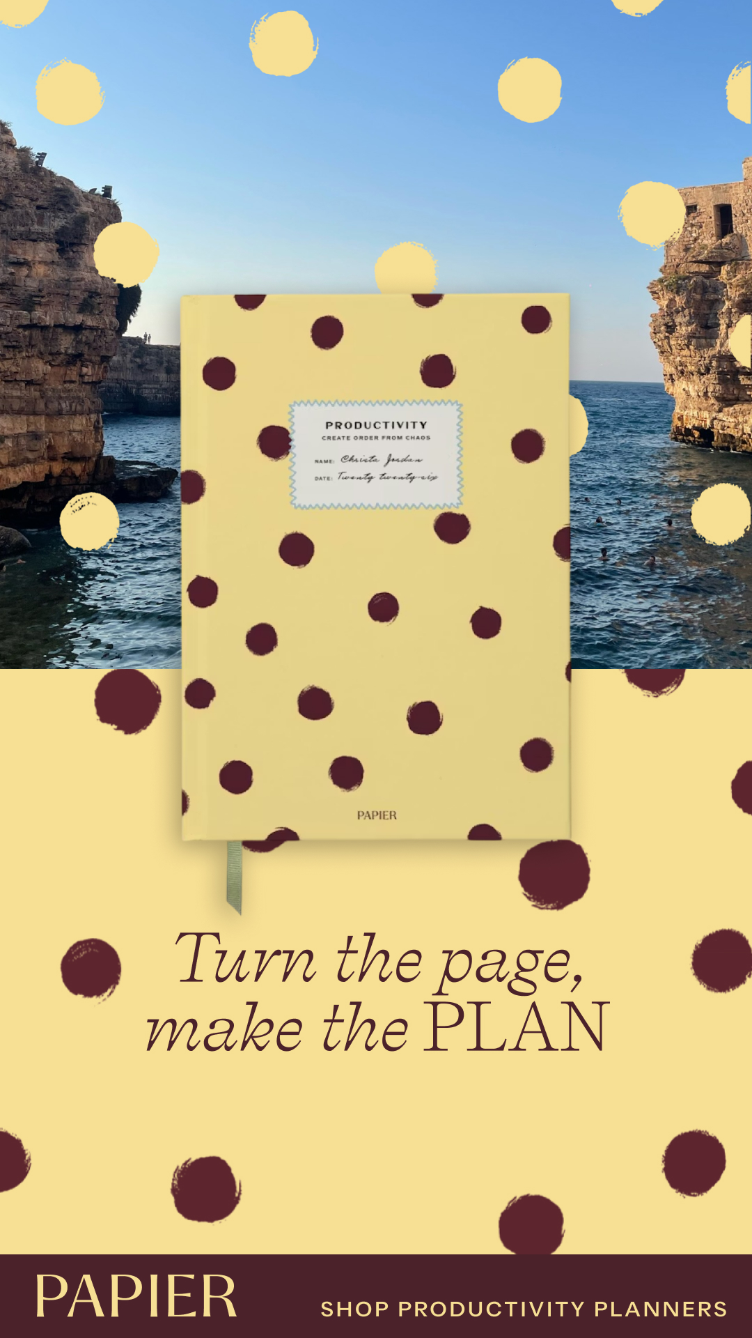 Weddings Facebook ad example 4: Shop Productivity Planners