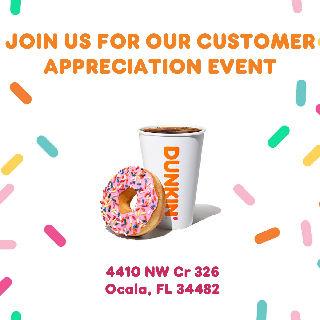 Food & Drink Facebook ad example 20: Celebrate With Us 🧡🏃