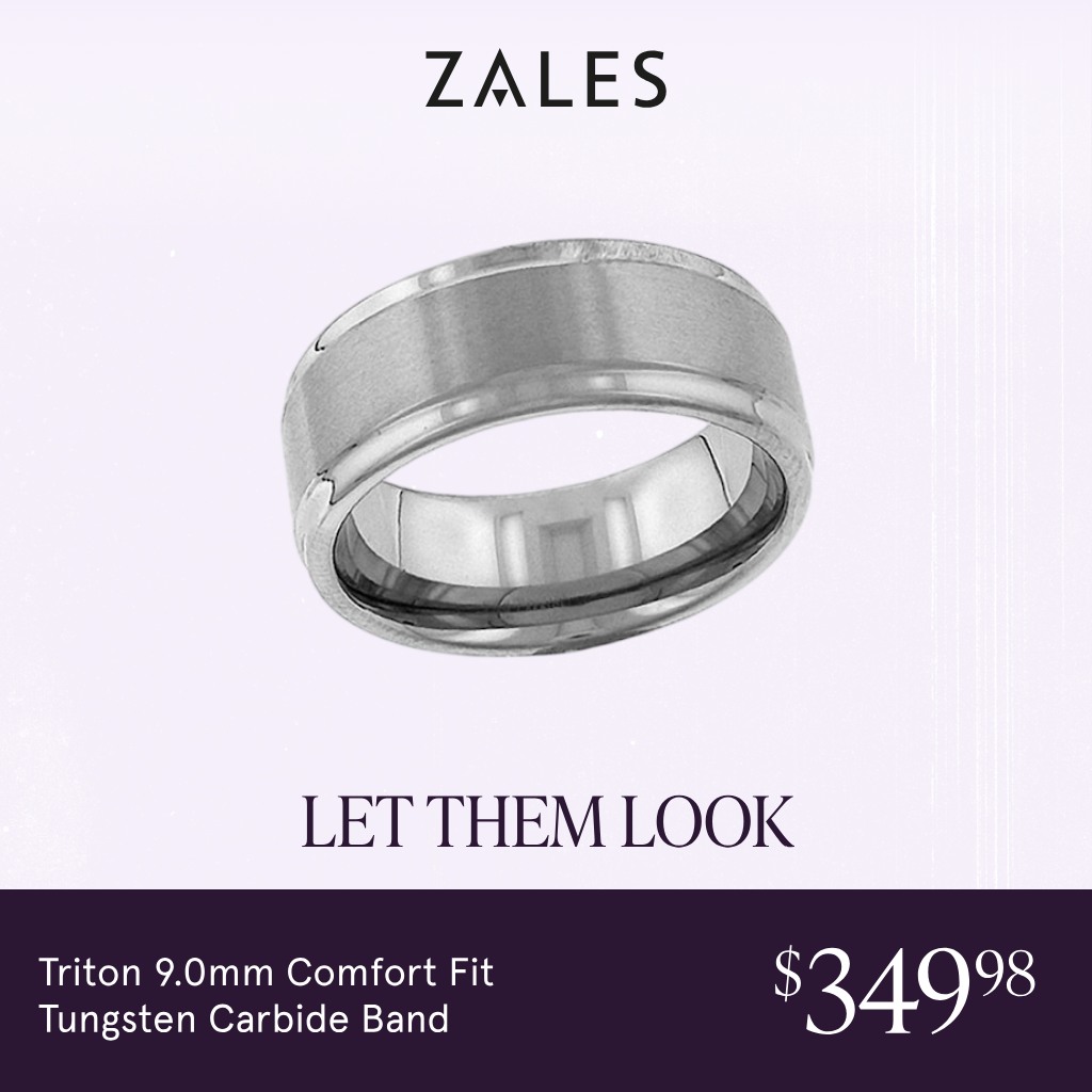 Jewelry Facebook ad example 26: Triton 9.0mm Comfort Fit Tungsten Carbide Band