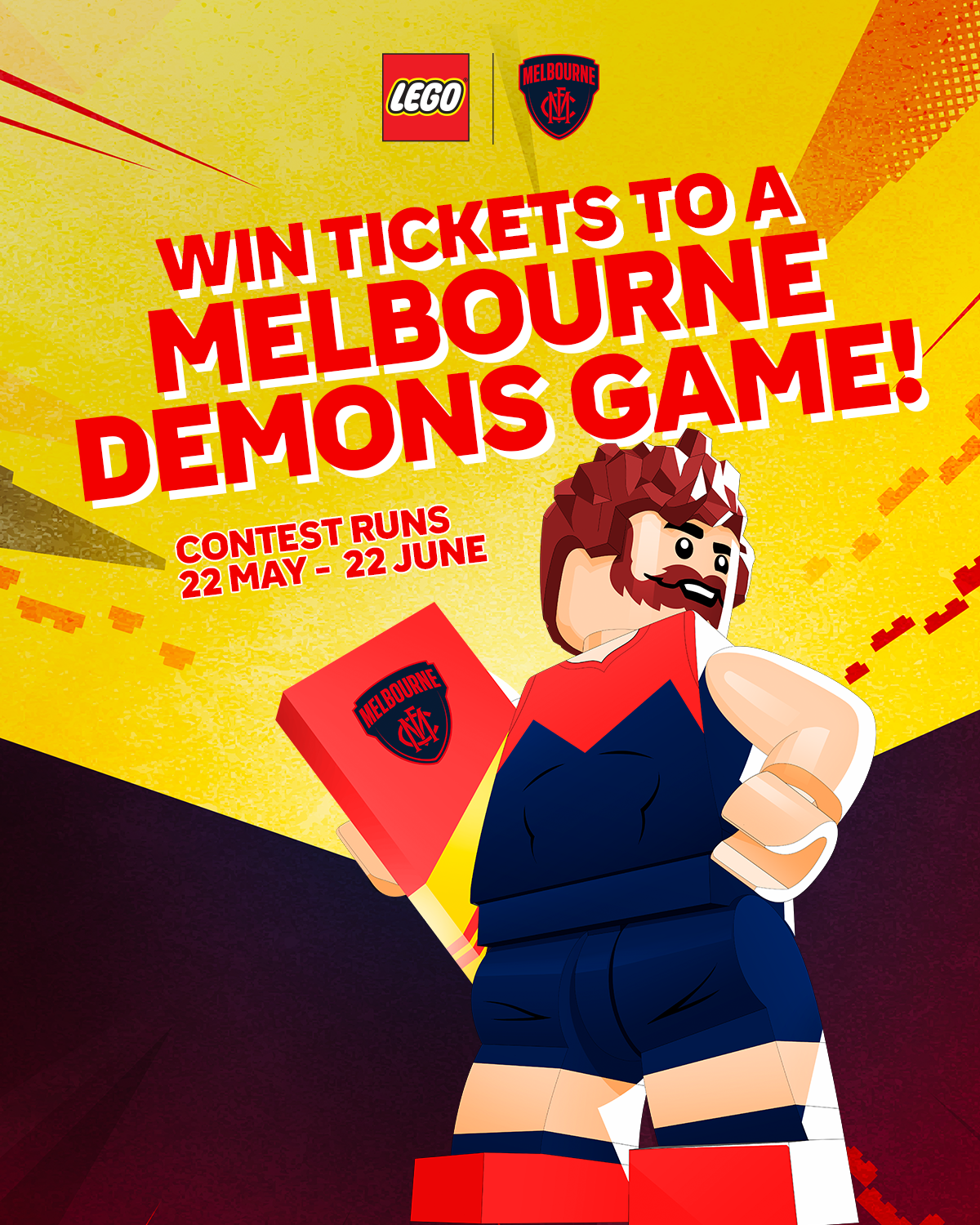 Kids & Baby Facebook ad example 16: WIN TICKETS TO A MELBOURNE DEMONS GAME!