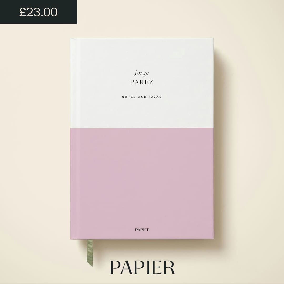 Weddings Facebook ad example 43: Hardback Lined Notebook Demi - Pink