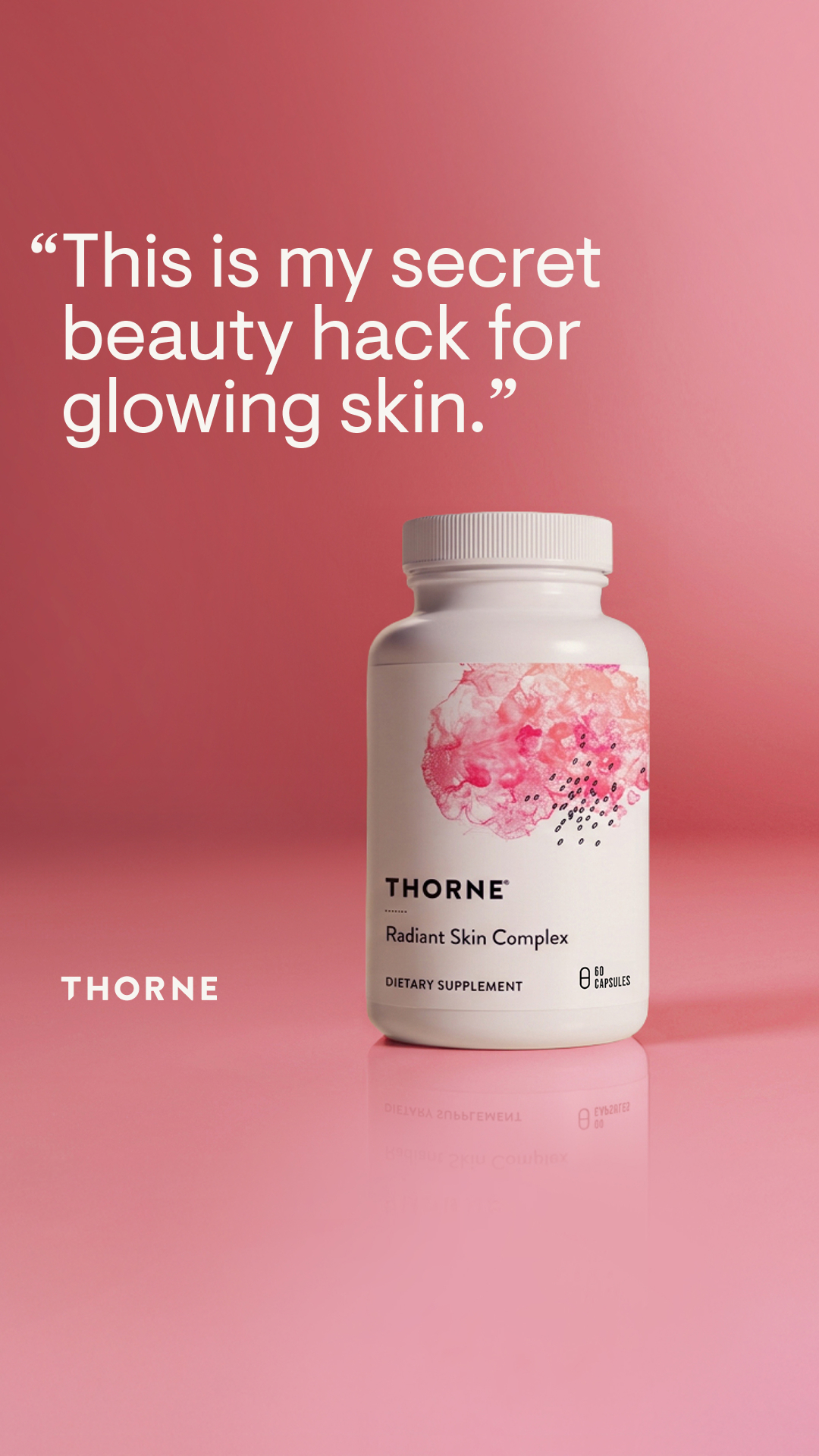 Supplements Facebook ad example 27: Your internal skin step