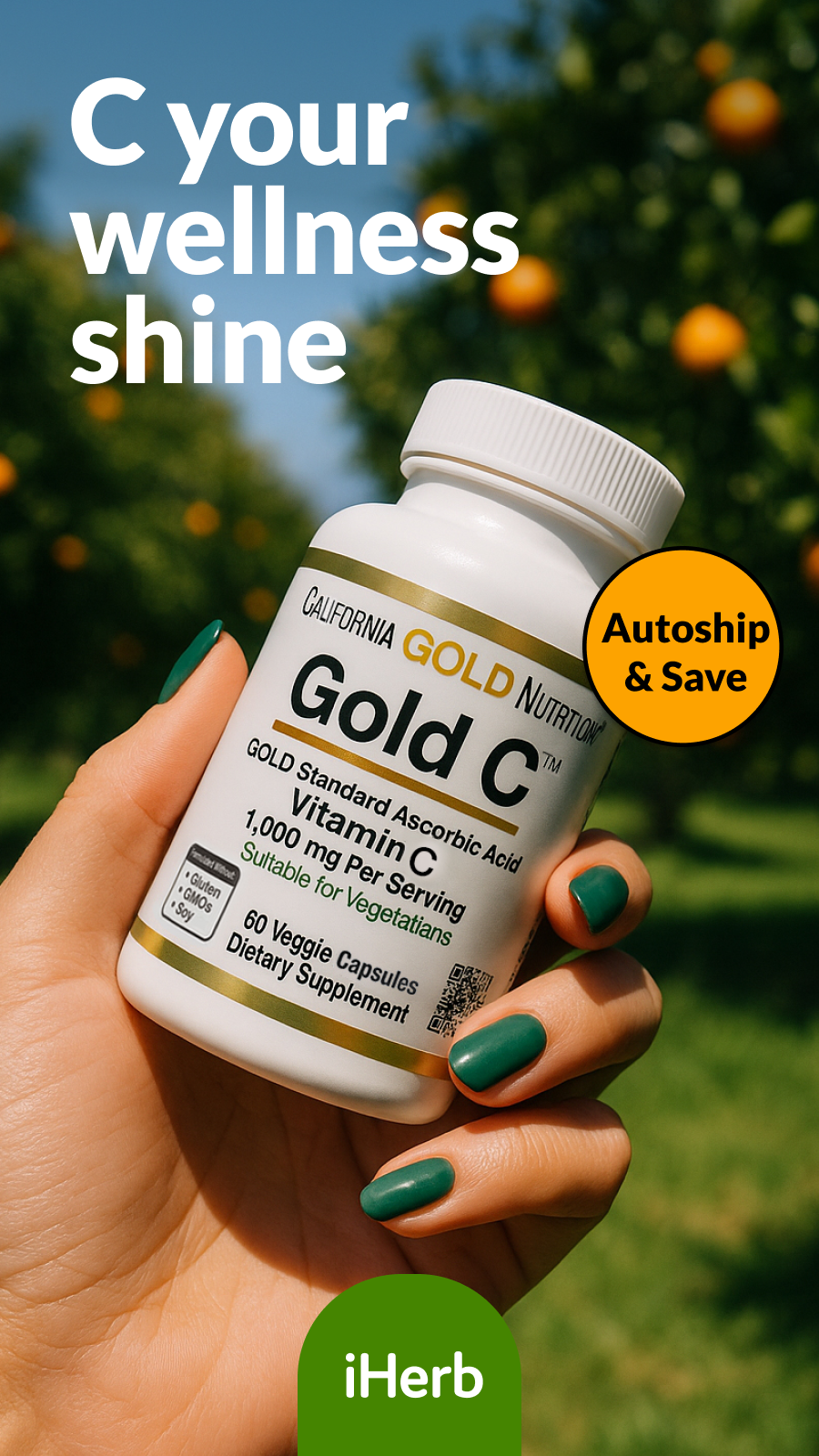 Ecommerce Facebook ad example 24: Vitamins delivered fresh