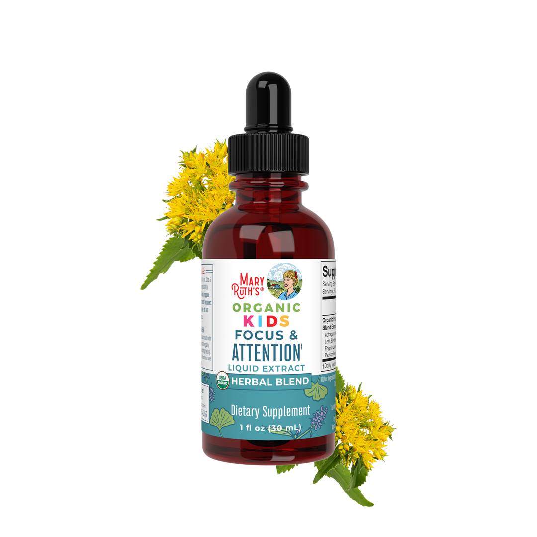 Supplements Facebook ad example 13: Organic Kids Focus & Attention Liquid Drops