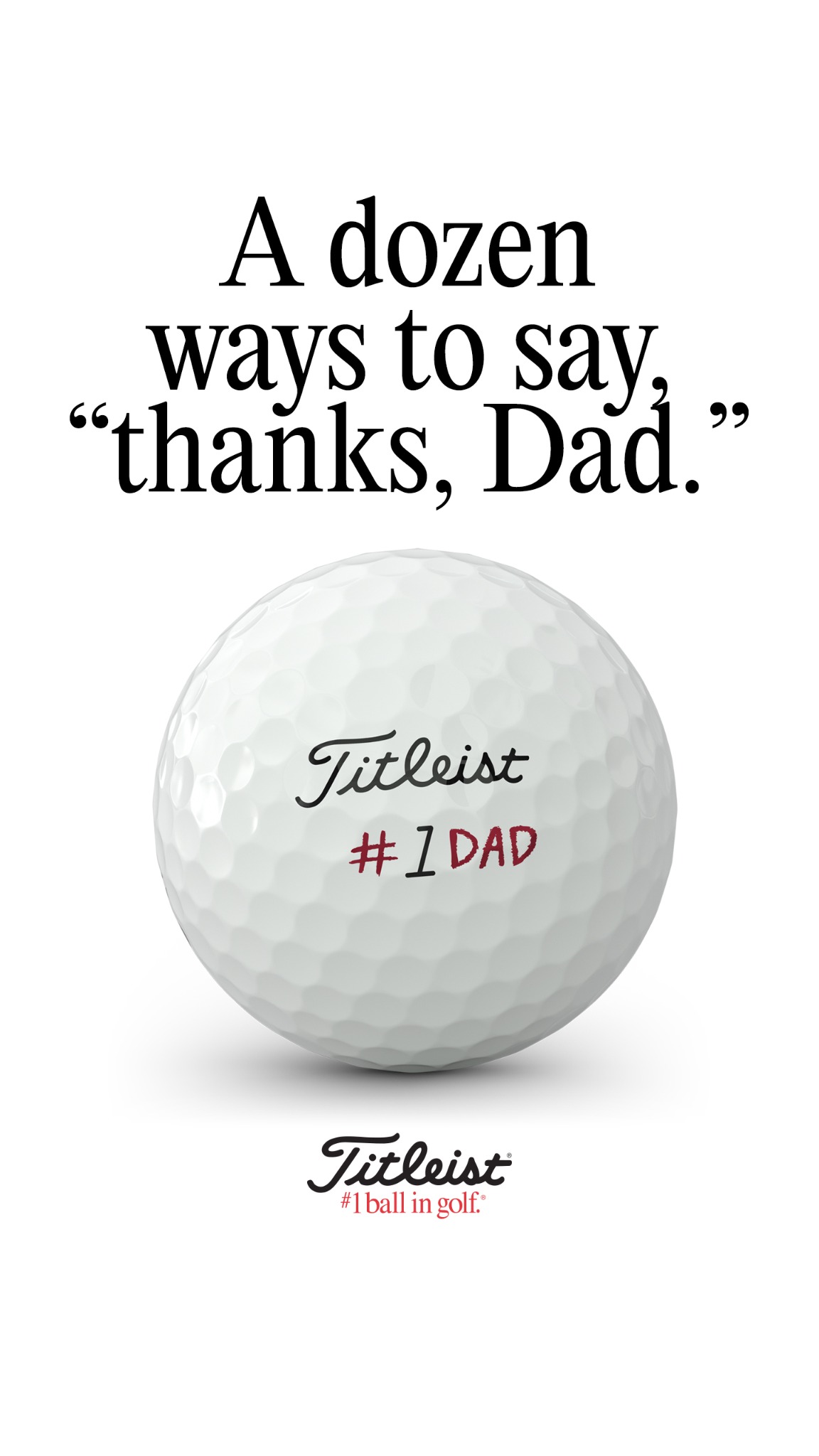 Sports Facebook ad example 34: Pro V1 and Pro V1x Father's Day