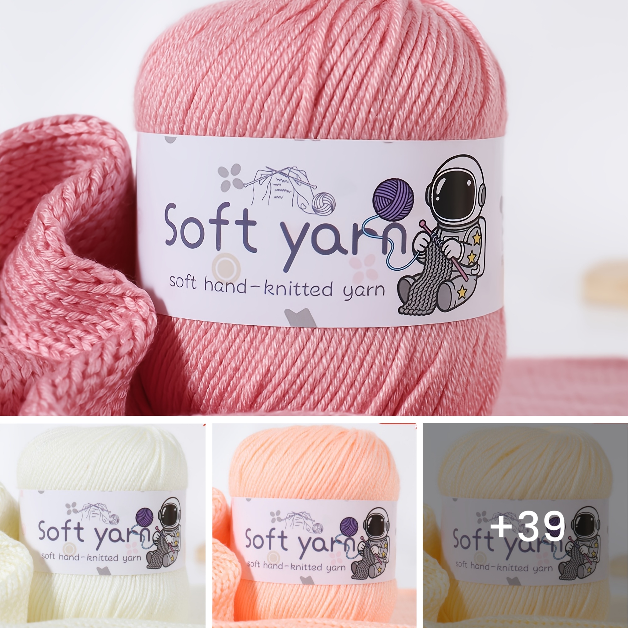 Ecommerce Facebook ad example 50: Luxury 12-pack High- Colorful Gradient Hand-knitted Yarn Skin-friendly, Soft, And Non-irritating Yarn Super Soft, Non-pilling, Fluffy, And Warm Suitable For Hand-knitting Sweaters, Scarves, Hats,