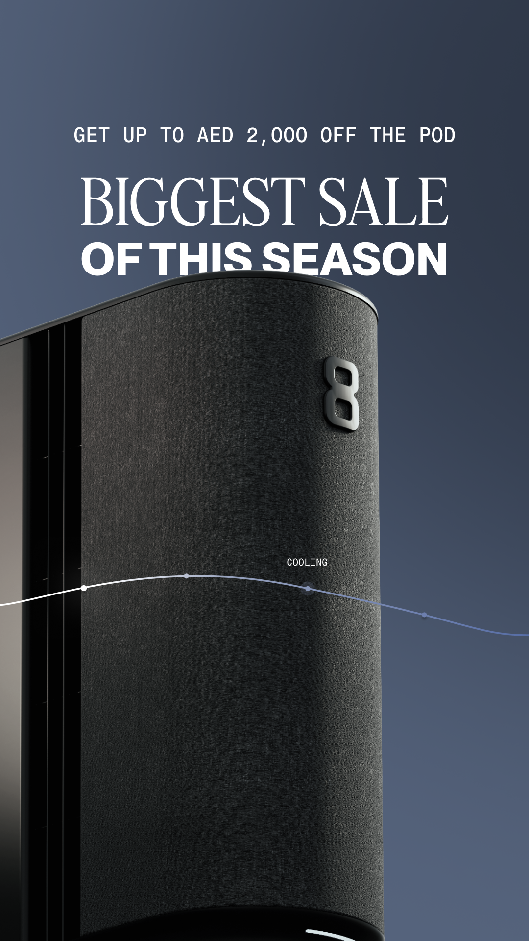 Wellness Facebook ad example 27: Sleep Better Sale: Up to AED 2,000 off the Pod