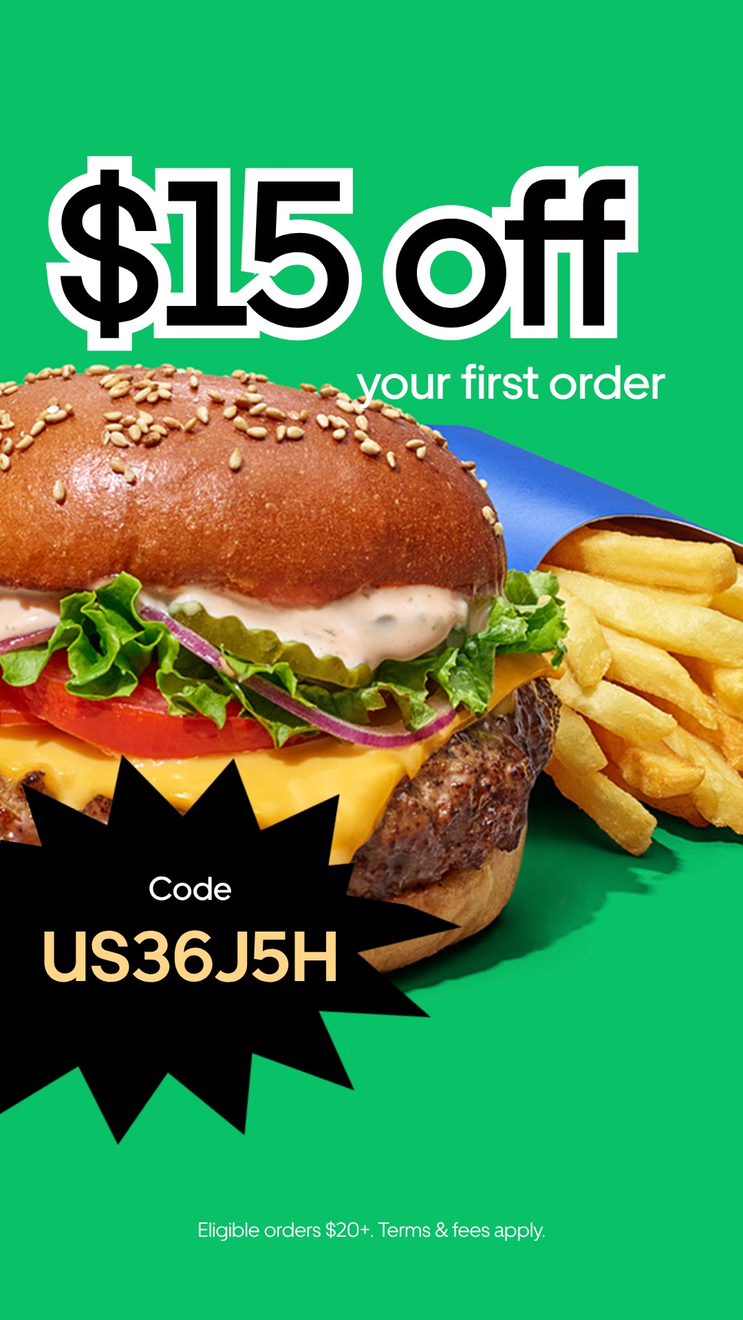 Apps Facebook ad example 34: $15 off your first order