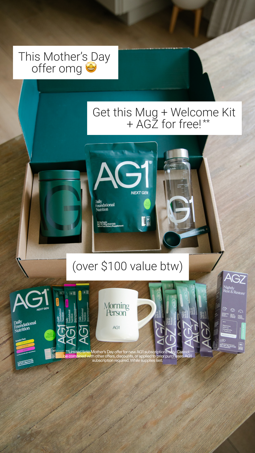 Supplements Facebook ad example 23: Make Mom’s Day (And Night)